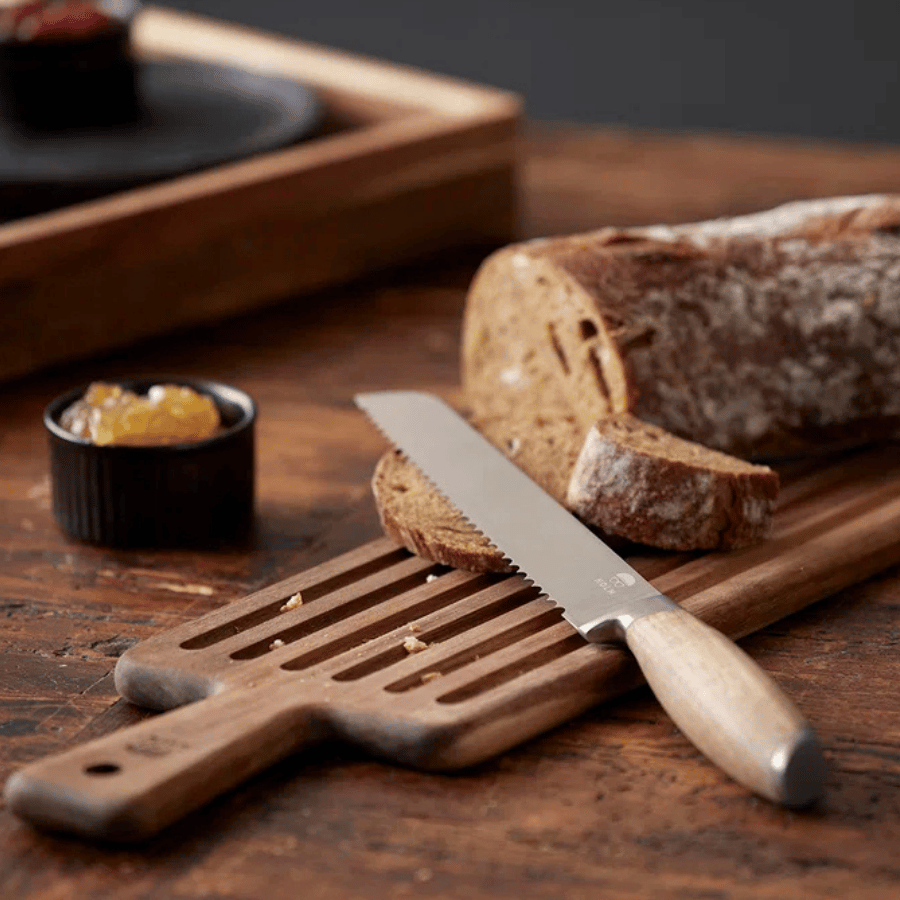 

Skærebræt med brødkniv Rustfrit stål/Akacie